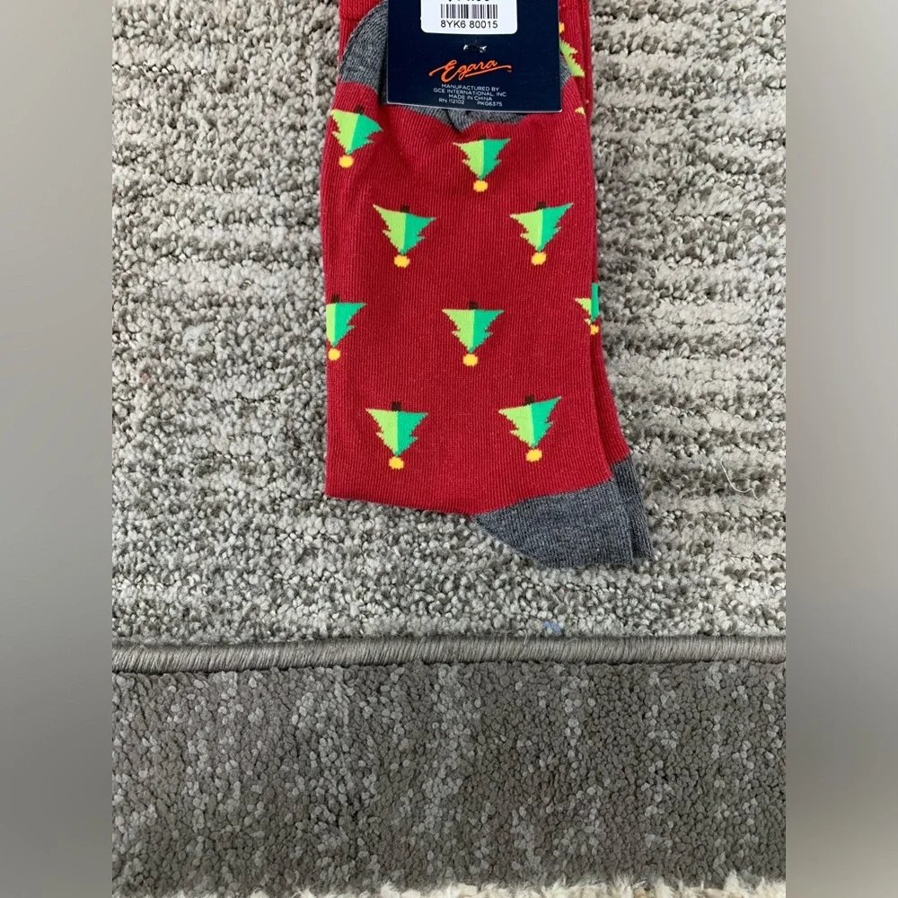 NWT Egara Mid Calf‎ Christmas Tree Socks Men’s Size 8-12